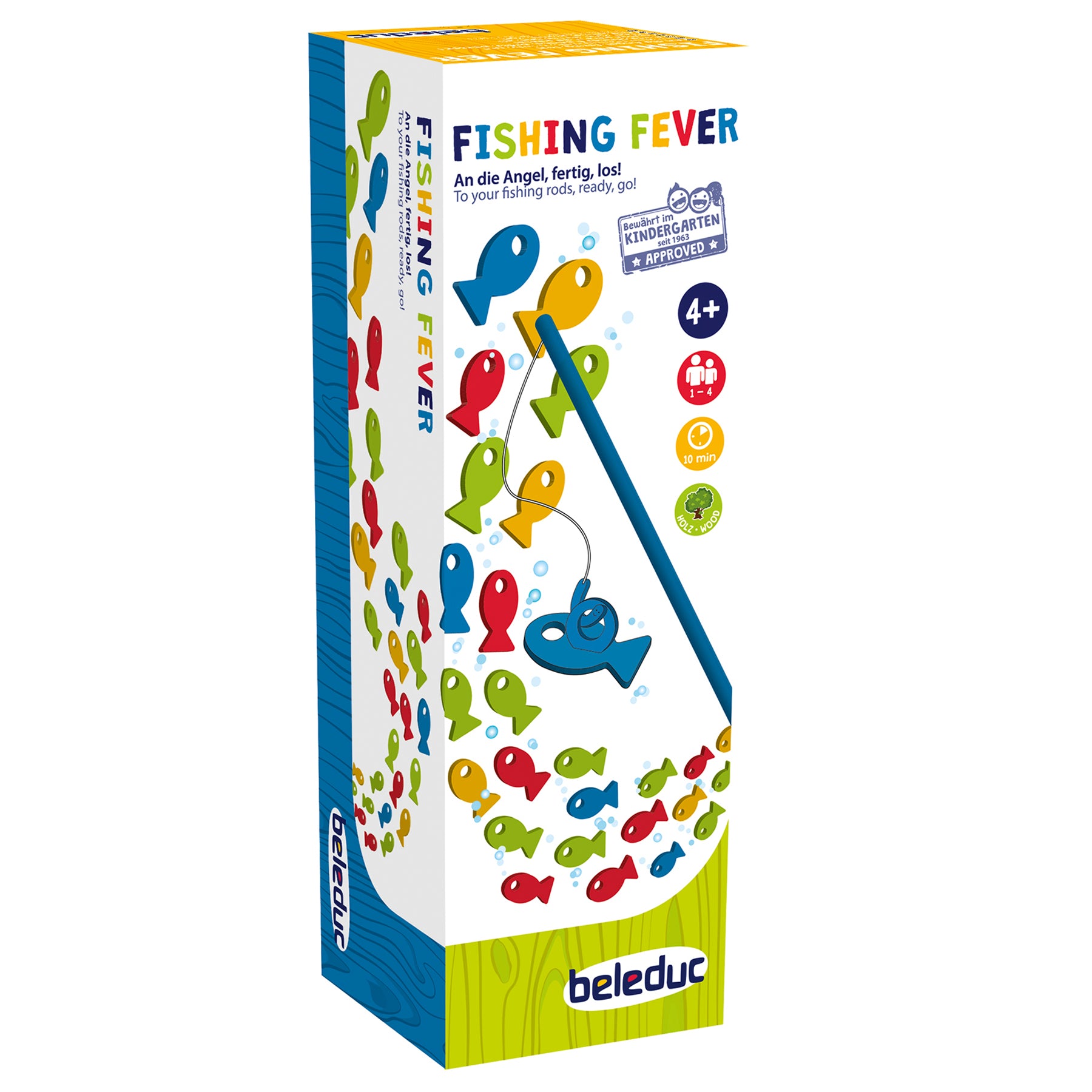Beleduc Fishing Fever - Colorful Wooden Magnetic Fishing Game for Kids - Fun Learning Toy for Preschoolers & Toddlers - Perfect for Birthday Gifts & Family Game Night