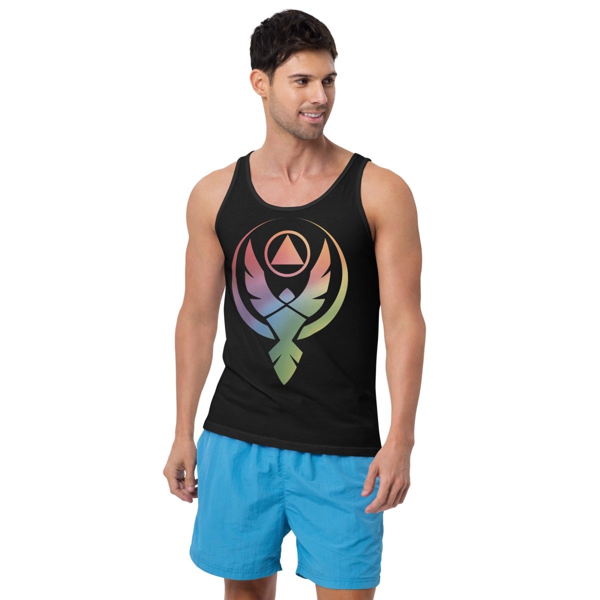 Phoenix Reborn Pride Edition Men's Tank Top - Lightweight Breathable Workout Shirt for Gym, Running & Summer Outdoor Activities