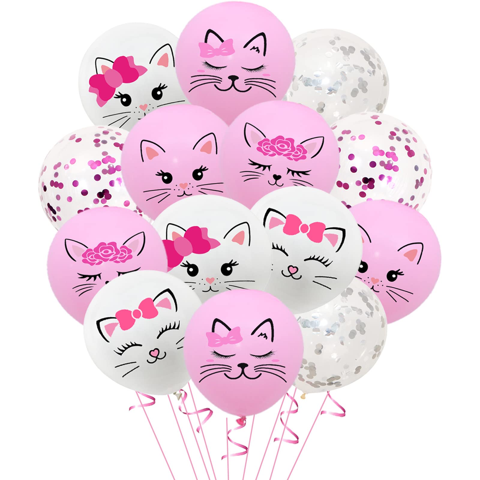 42-Piece 12-Inch Latex Cat Balloons for Kids Birthday Party Decorations | Cute Kitty Theme Party Supplies | Perfect for Cat-Themed Birthdays, Baby Showers & Pet Celebrations