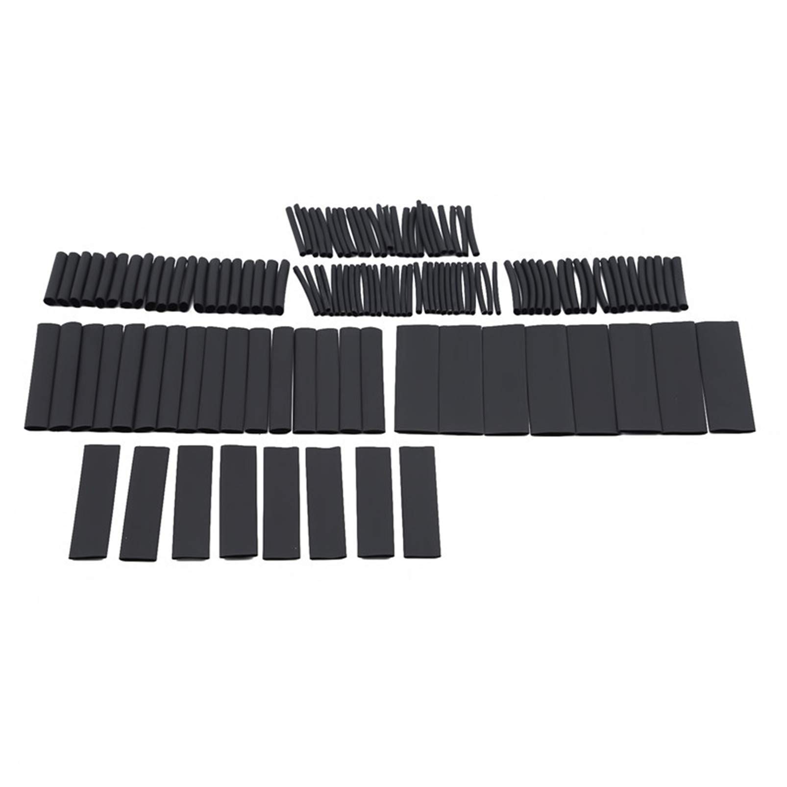 127Pcs Black Heat Shrink Tube Assorted Kit - Electrical Insulation Sleeves, Flame Retardant Shrinkable Tubing for Wire Cable Protection - Perfect for DIY, Automotive, and Home Electrical Repairs