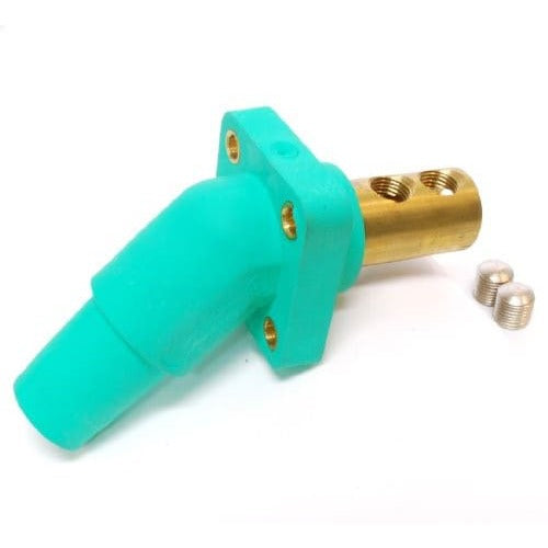 Marinco 400A 45 Degree Panel Mount DSS Connector - 2/0 & 4/0 AWG Marine Grade Electrical Connector for Boats, RVs, and Heavy-Duty Industrial Applications