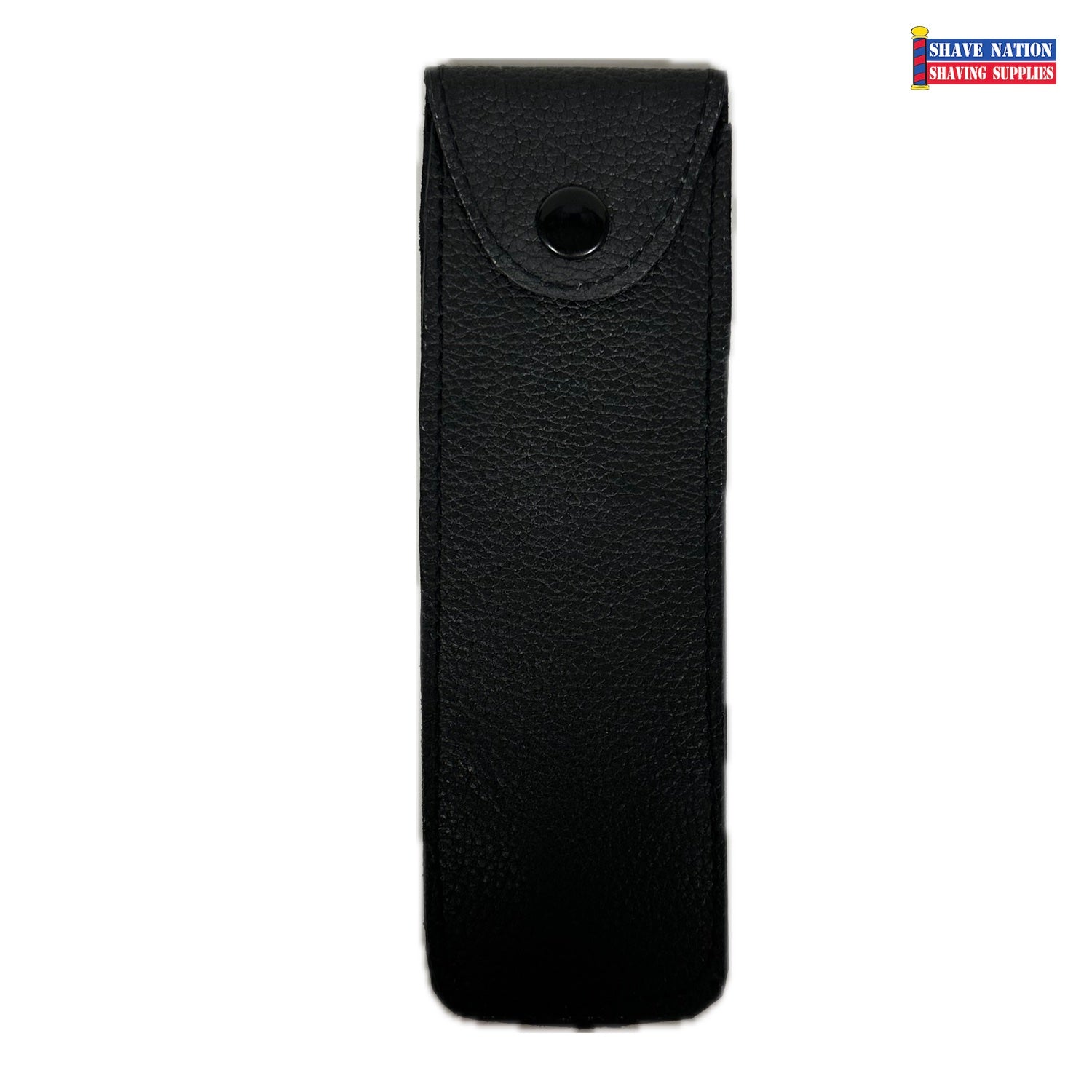 Premium Pebble Grain Straight Razor Snap Case - Durable Leather Storage for Barber Razors - Perfect for Professional Barbershops, Home Grooming & Travel Shaving Kits