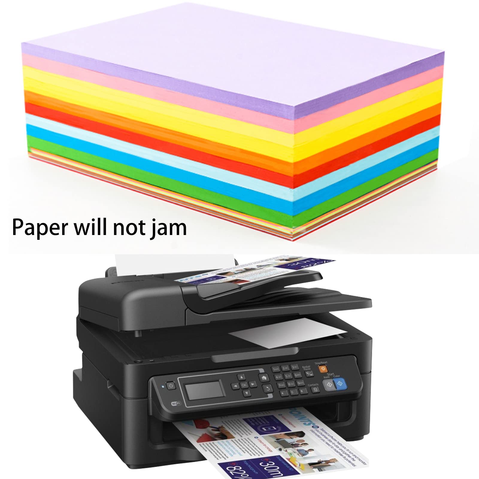 Vibrant A4 Colored Printer Paper - 100 Sheets for Copying, DIY Crafts, Scrapbooking & Art Projects | Premium Colorful Cardstock for School, Office & Creative Projects