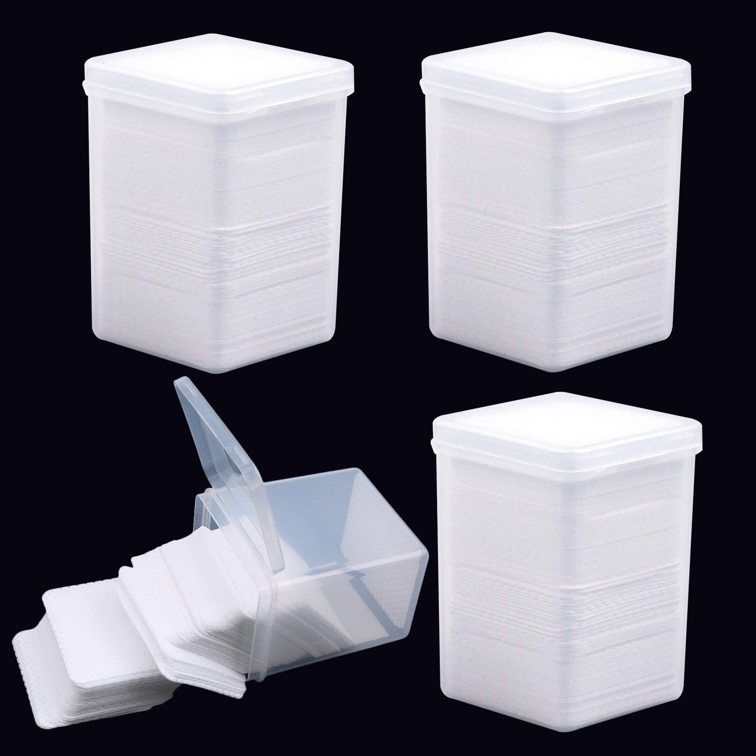 800 PCS Lint-Free Nail Wipes & Eyelash Glue Remover Pads - Non-Woven Nail Polish & Lash Extension Supplies for Professional Salon & Home Use