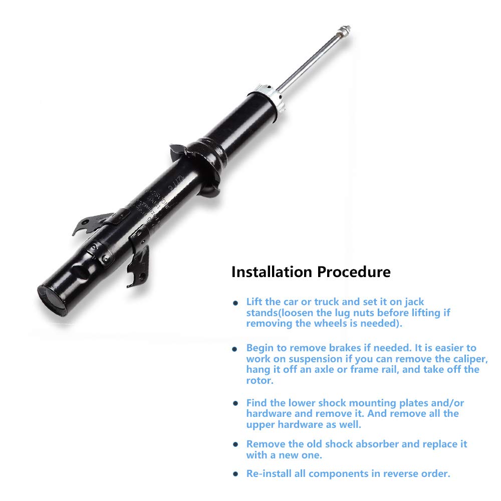 ECCPP Front & Rear Shock Absorber Strut Kit - Compatible with 2003-2008 Mazda 6 | Durable Suspension Replacement for Smooth Ride | Perfect for City Commuting & Road Trips
