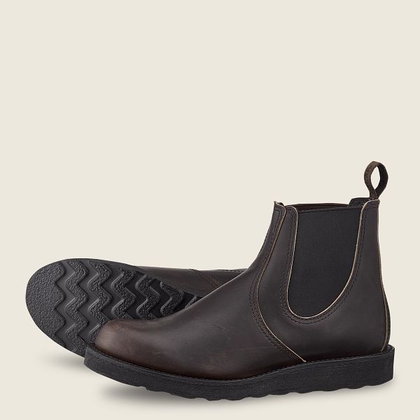 CLASSIC CHELSEA 3191 Ebony Leather Boots - Stylish & Comfortable Ankle Boots for Men & Women | Perfect for Casual Wear, Office & Outdoor Activities