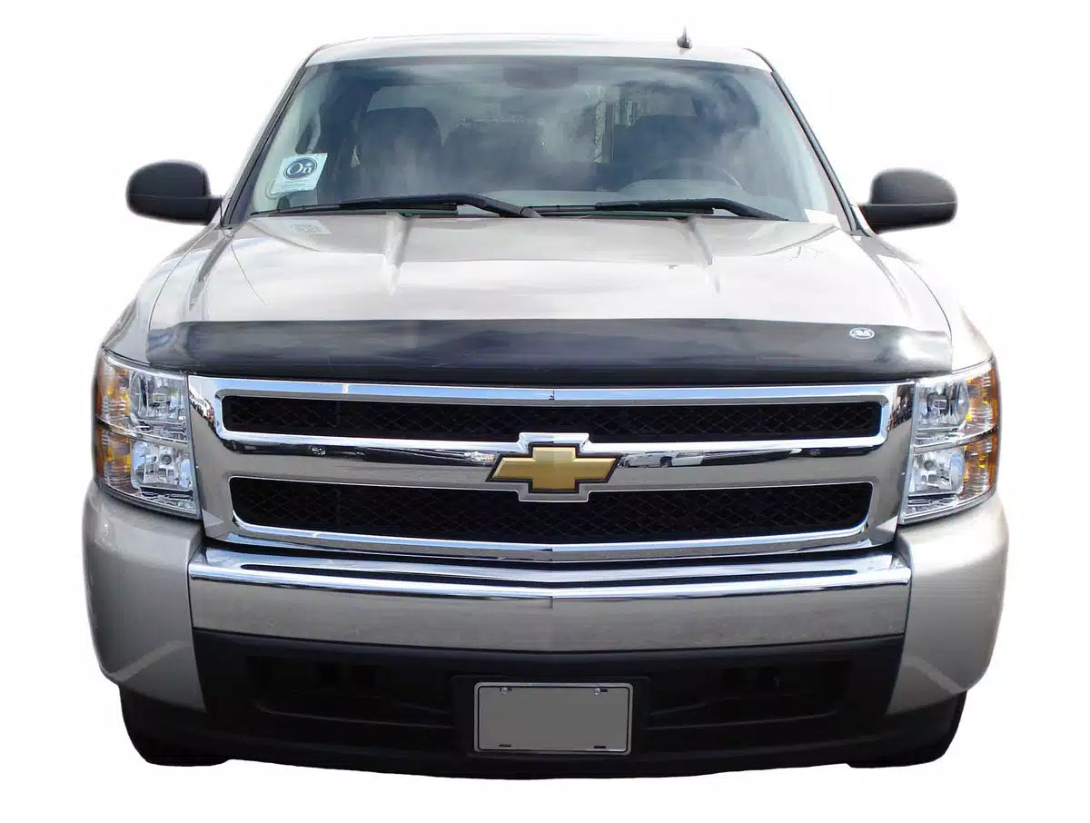 AVS High Profile Bugflector II Hood Shield for Dodge Dakota 2005-2007 | Smoke Tinted Hood Protector | Deflect Rocks & Debris | Durable UV-Resistant Shield for Truck Protection