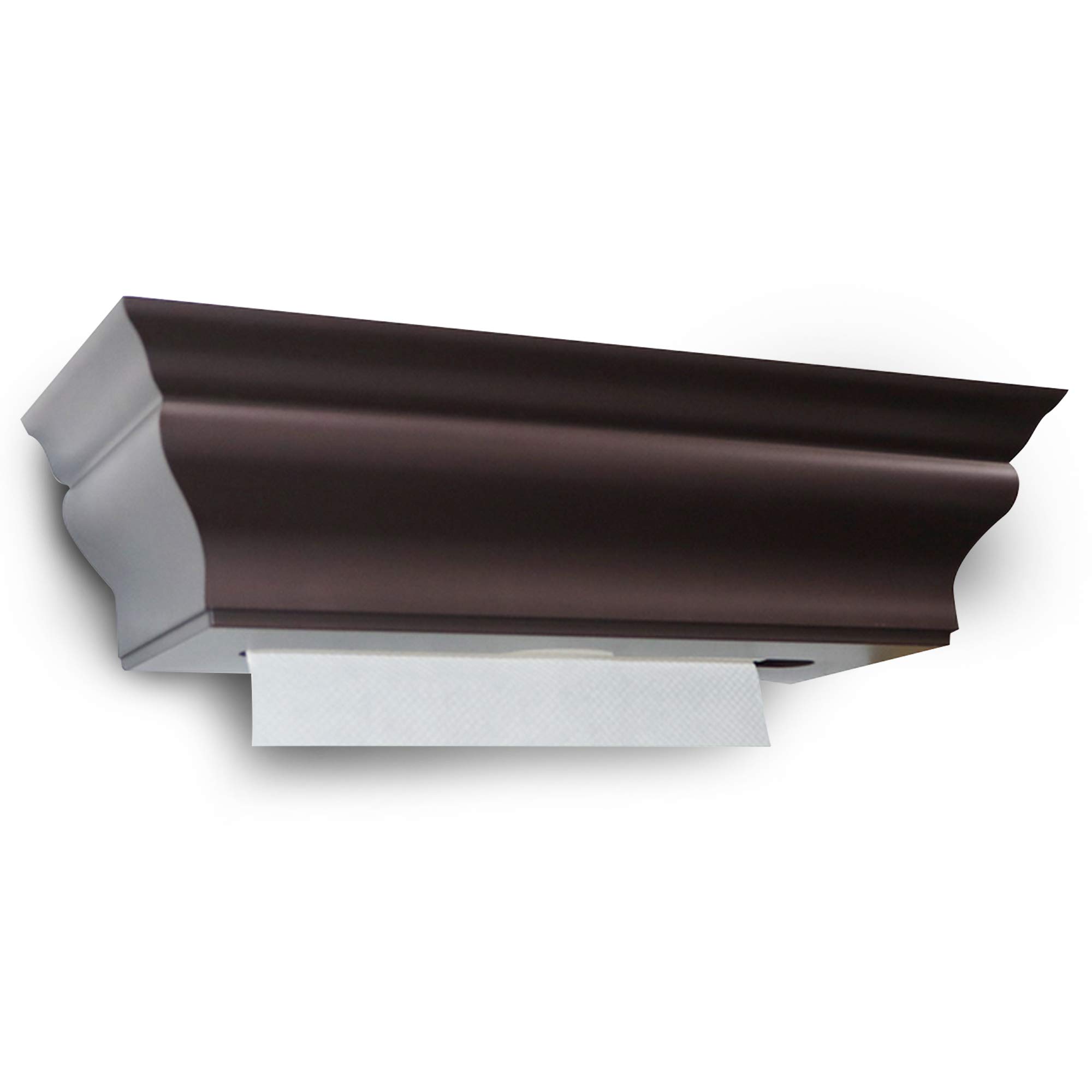 Espresso Brown ABS Plastic MultiFold Paper Towel Holder - Wall Mounted Shelf Organizer for Kitchen, Bathroom & Laundry Room - Space Saving Decorative Storage Solution for Paper Towels, Sponges & Cleaning Supplies