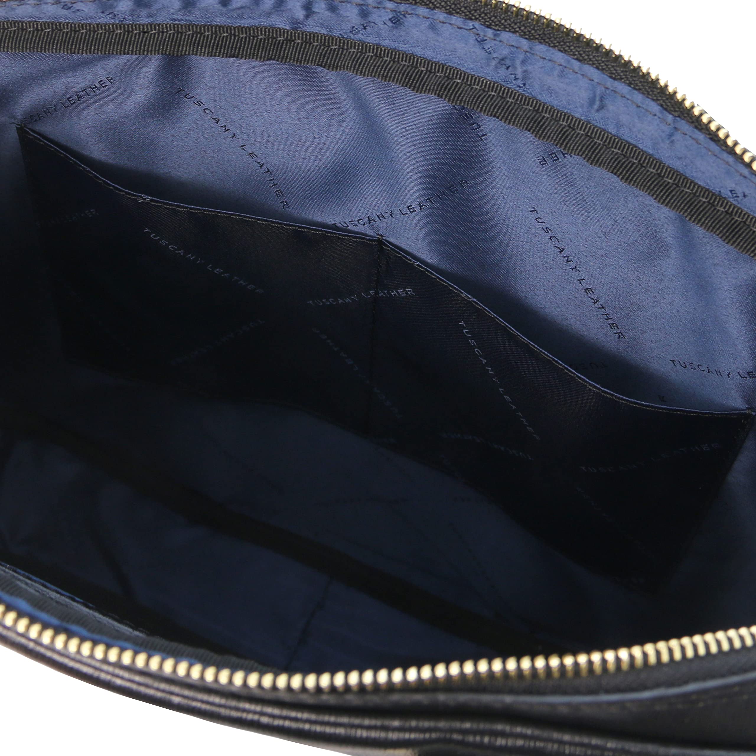 Premium Tuscany Leather Prato Saffiano Laptop Case TL141626 - Durable Black Leather Laptop Sleeve for MacBook, iPad - Perfect for Business Travel & Office Use