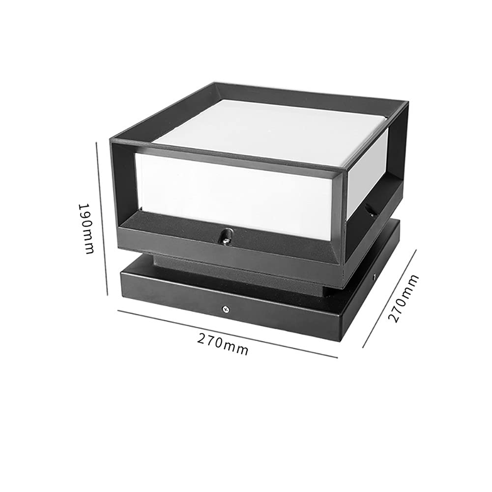 Waterproof Outdoor Deck Post Lights - Solar Powered Pillar Cap Lighting for Fence, Patio, Garden & Pathway - Decorative Landscape Lighting for Backyard, Driveway & Walkway at Night