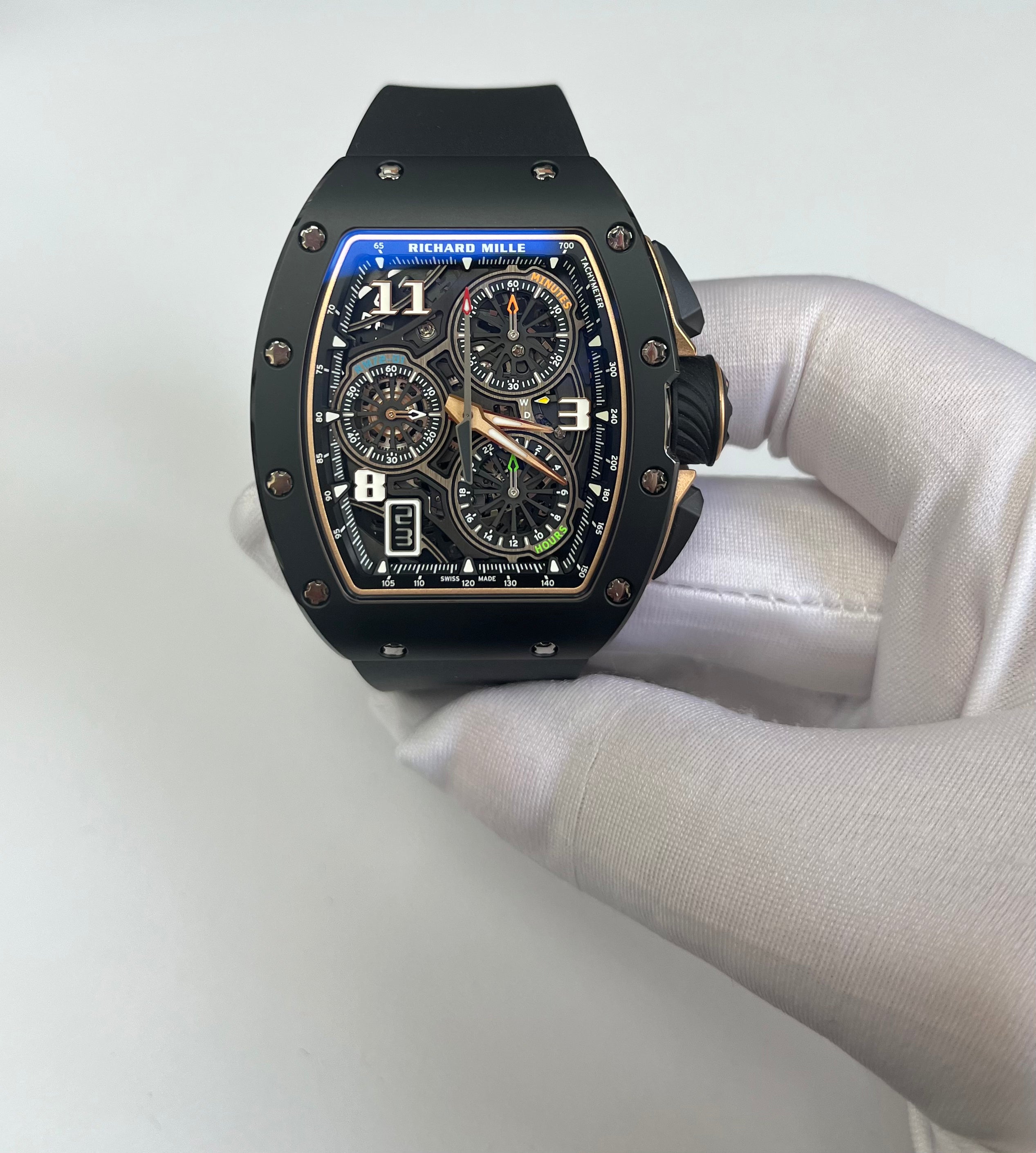 Richard Mille RM72-01 Automatic Winding Flyback Chronograph Watch - Black Ceramic Case for Men | Luxury Sports & Lifestyle Timepiece | Perfect for Racing, Aviation & High-End Events
