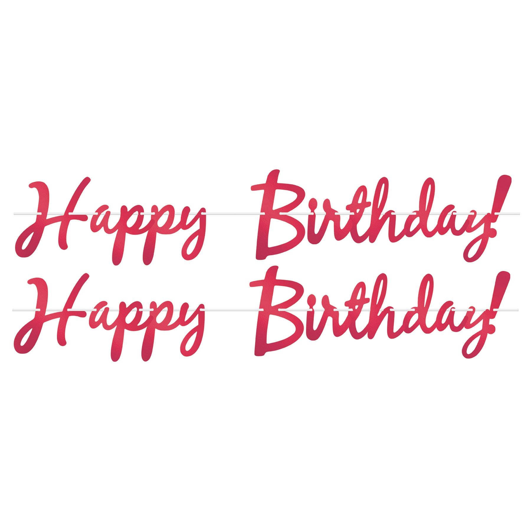 12 Pack Beistle Foil Happy Birthday Party Streamers - Red Decorative Curtain for Birthday Decorations, Baby Showers & Anniversary Celebrations