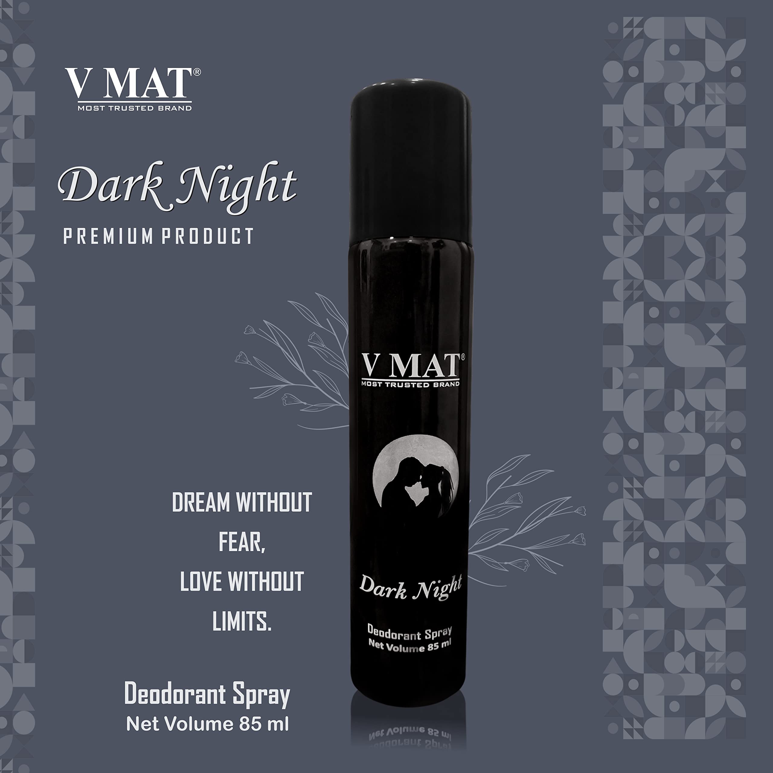 Dark Night Deodorant Spray for Men & Women - Long-Lasting Odor Protection - Fresh Scent for Gym, Work & Daily Use