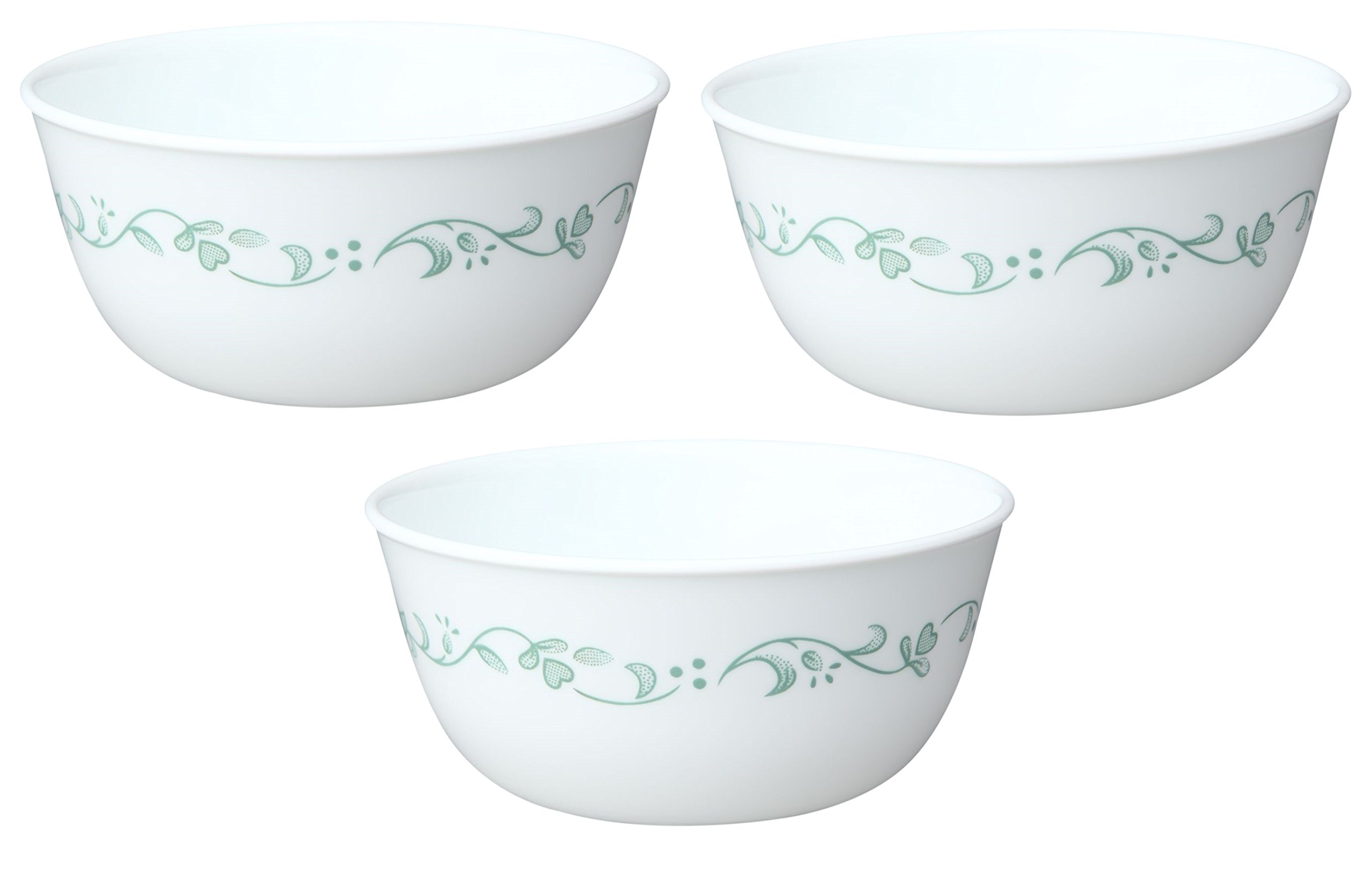 Corelle Livingware 28-Ounce Super Soup & Cereal Bowls - Set of 3 White Durable Dishwasher-Safe Bowls for Soup, Cereal, Pasta & Ice Cream | Perfect for Family Dining, Restaurants & Daily Use