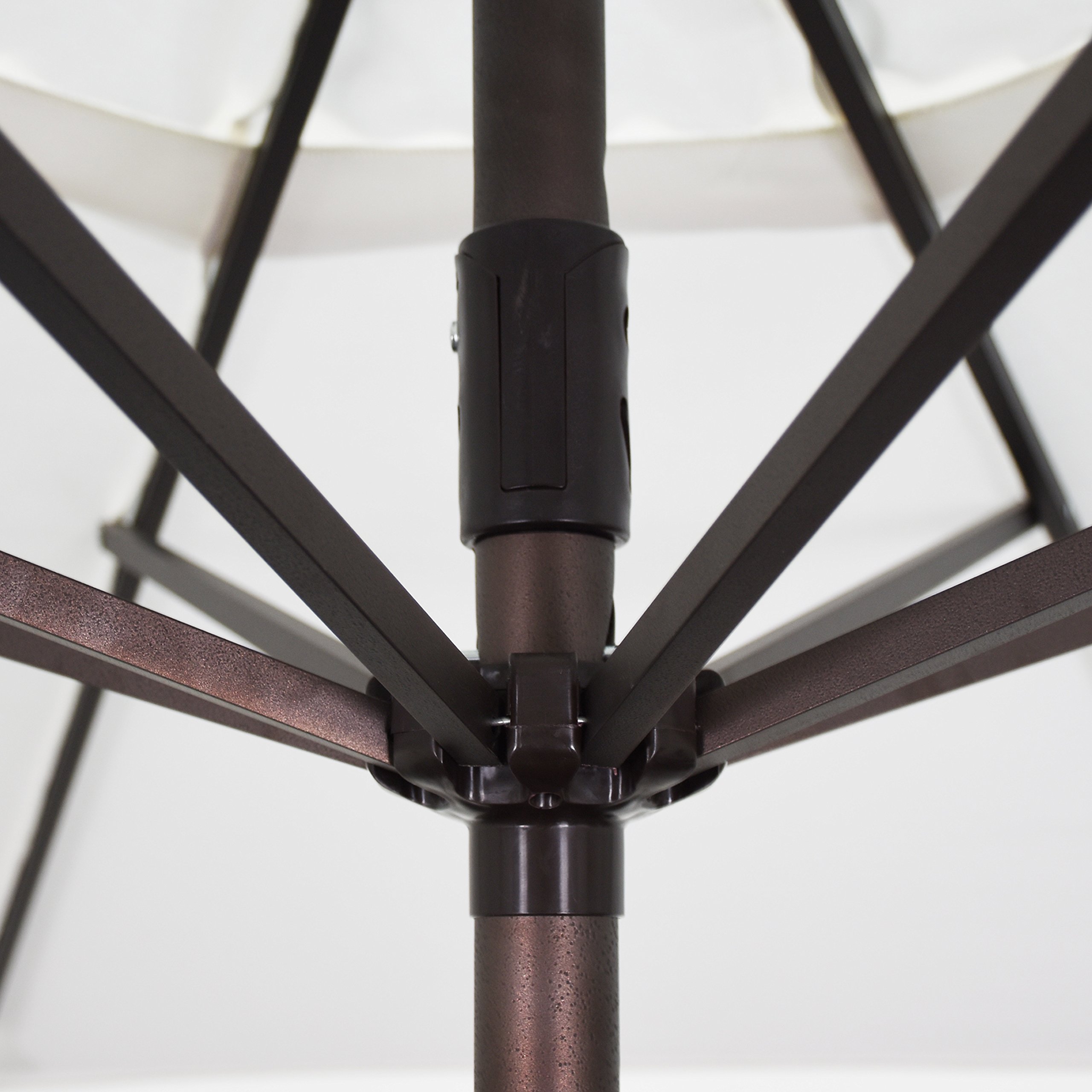 9' Aluminum Patio Umbrella with Crank & Tilt - Bronze Pole - Outdoor Use