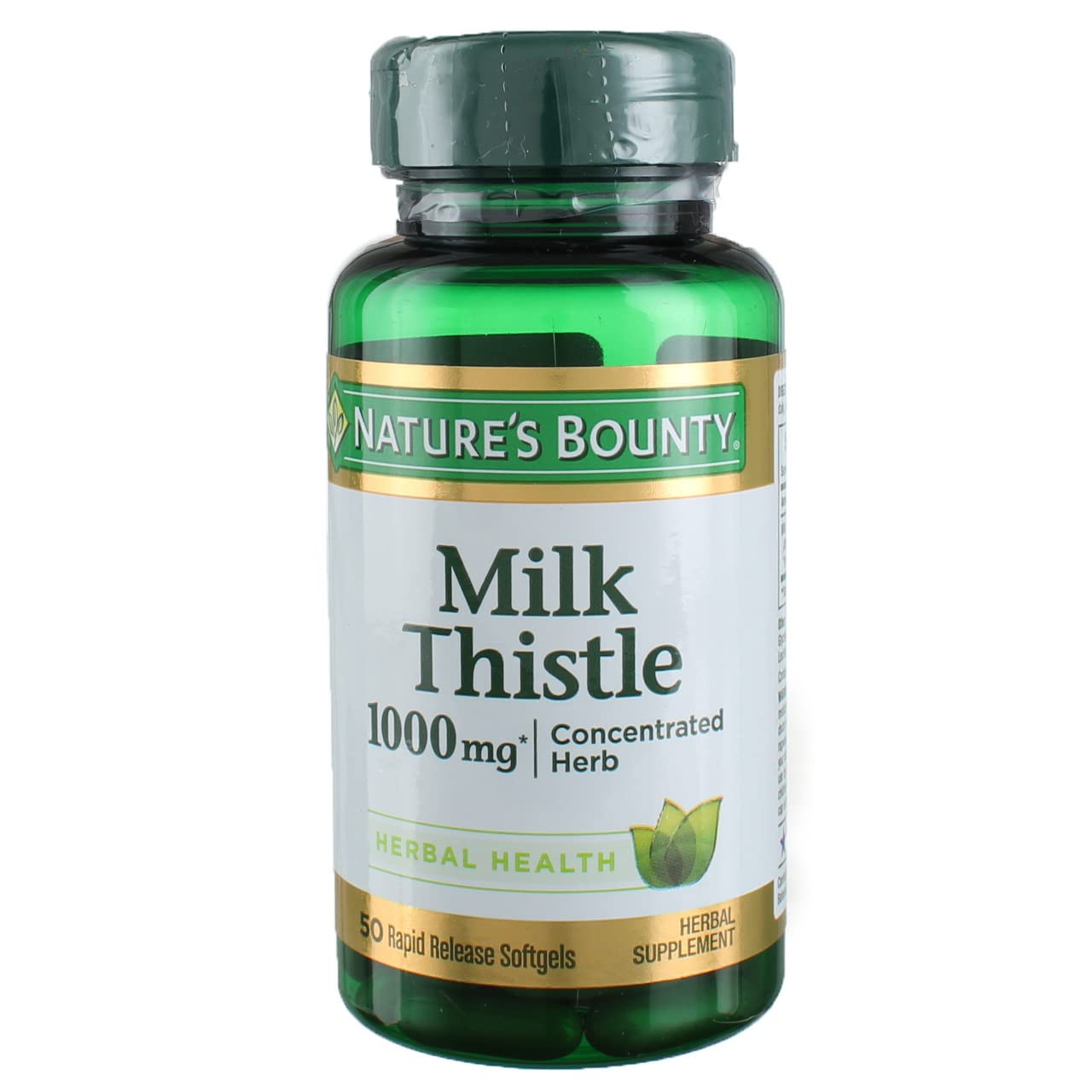 Nature's Bounty Milk Thistle 1000mg Herbal Supplement Softgels - 300 Count (6 Packs of 50) for Liver Support & Detox | Antioxidant Formula for Digestive Health & Wellness