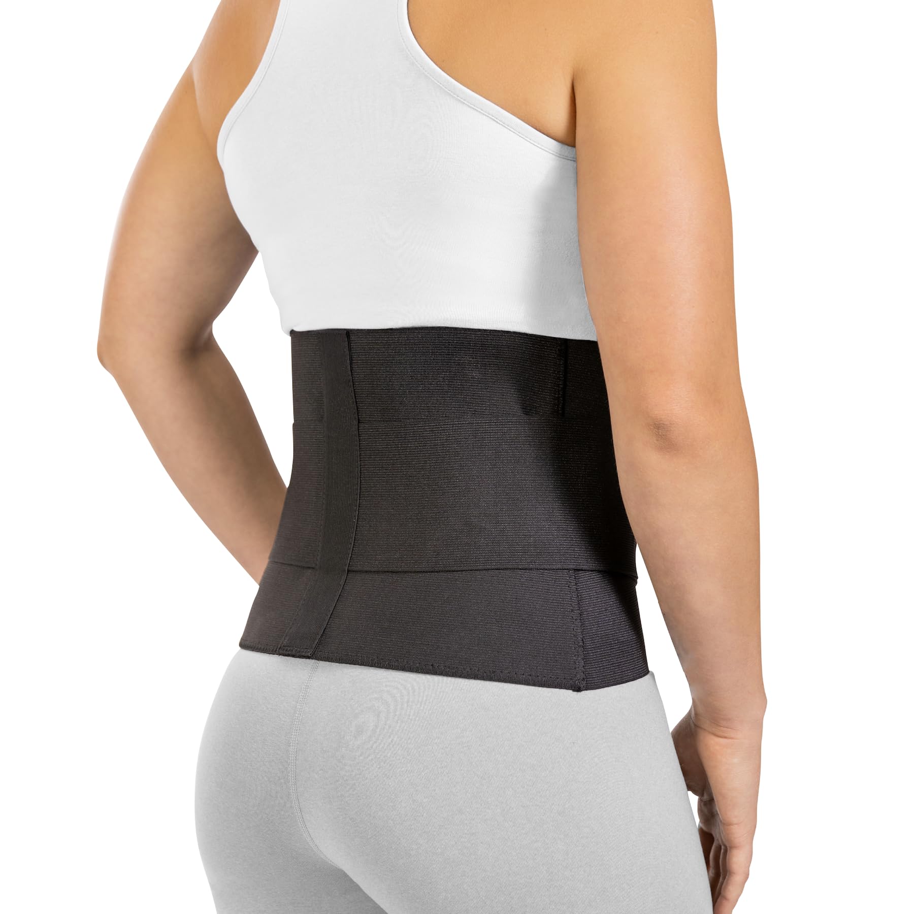 BraceAbility Elastic Low Back Brace - Adjustable Compression Support Belt for Sciatica, Herniated Disc & Lower Back Pain Relief - Ideal for Heavy Lifting, Workouts, Sleeping & Daily Activities - Lumbar Support for Men & Women (Large)