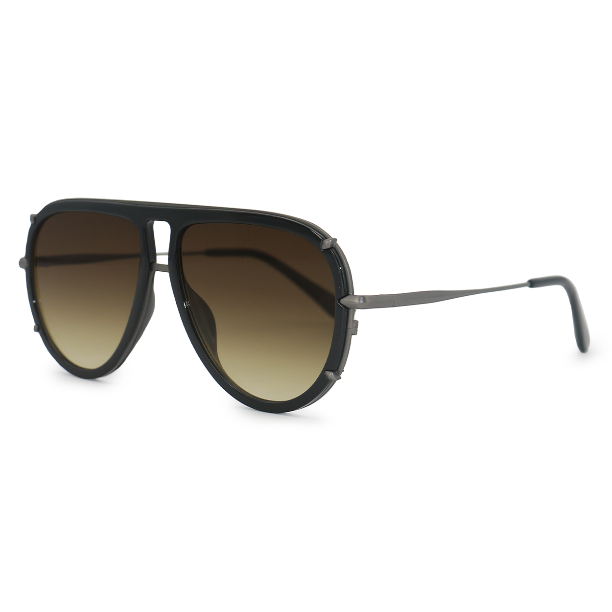 Ivy Luxe Olive Round Aviator Sunglasses - Tangle-Free, Polarized, UV Protection - Perfect for Driving, Beach, and Outdoor Activities