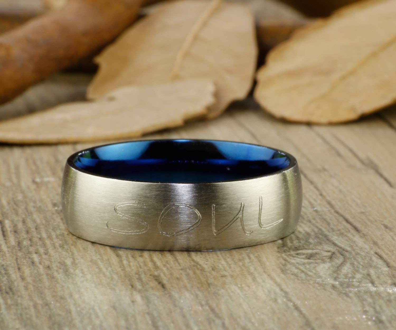 Custom Titanium Wedding Bands Set - Matte Blue Couple Rings for Men & Women - Anniversary Promise Rings - Perfect for Engagements, Vow Renewals & Romantic Gifts