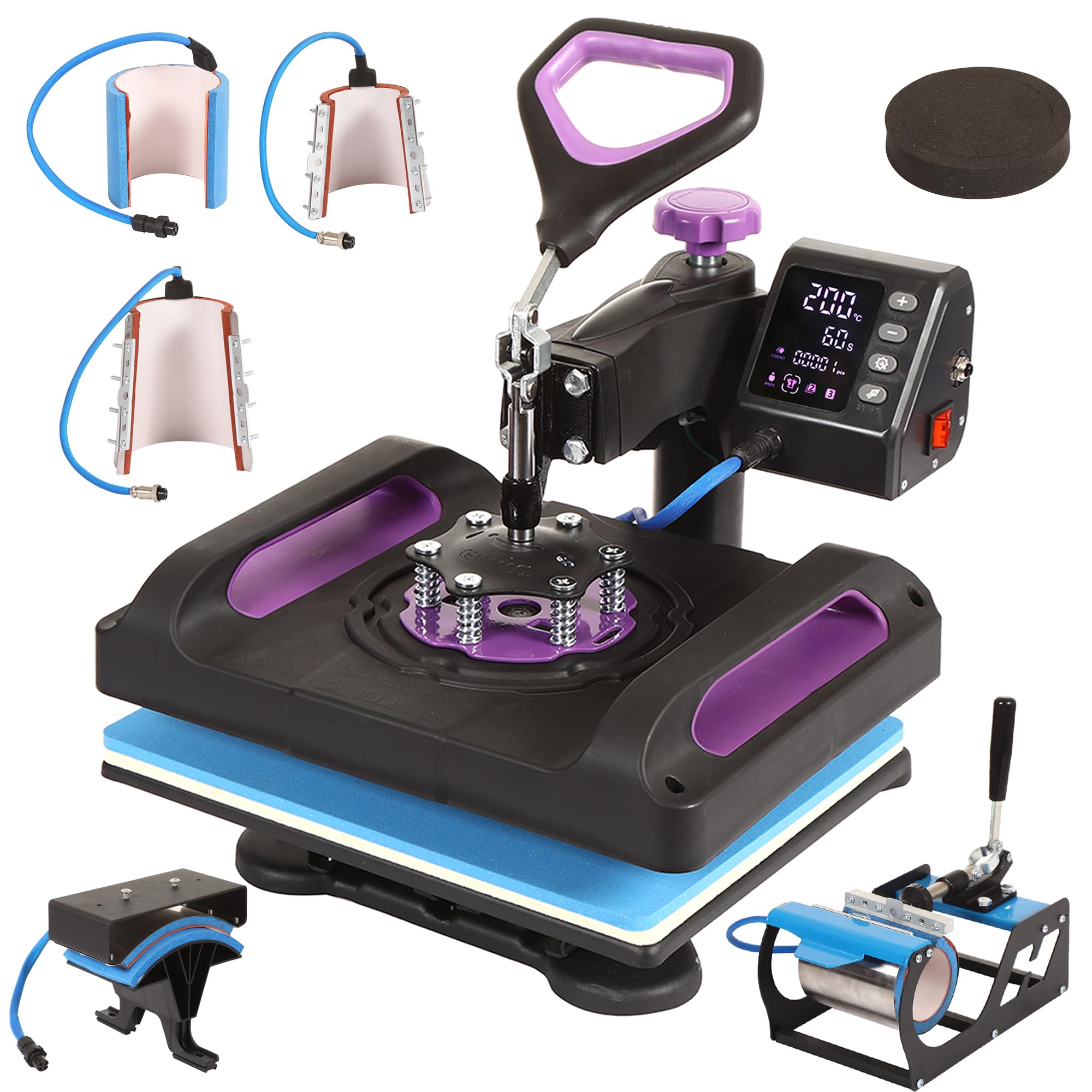 8-in-1 Swing Away Heat Press Machine 12x15