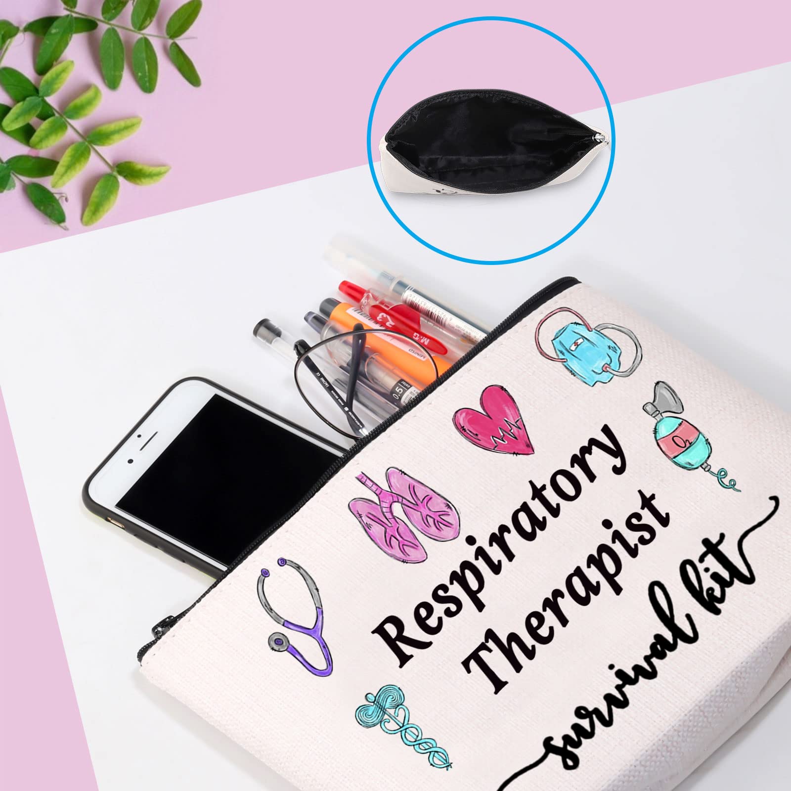 GJTIM Respiratory Therapist Makeup Bag - Essential RT Survival Kit for Graduates & Professionals | Perfect for Clinical Shifts, School & Gifts