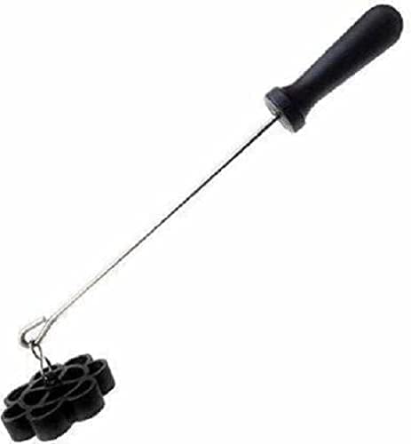 MTech 0.3kg Rose-Shaped Cookie Maker - Heat-Resistant Achappam Mould with Ergonomic Handle (Black) | Perfect for Baking Traditional Indian Cookies, Desserts & Party Snacks