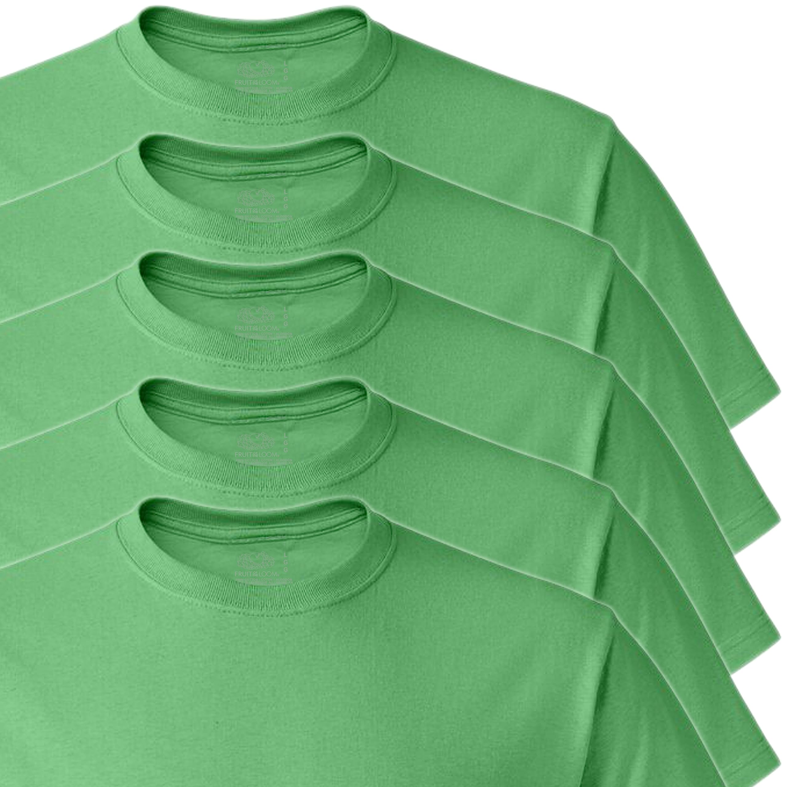 Fruit of the Loom Men's Crew Neck Cotton T-Shirts Multipack - 5 Pack Comfortable Basic Tees for Casual Wear & Layering