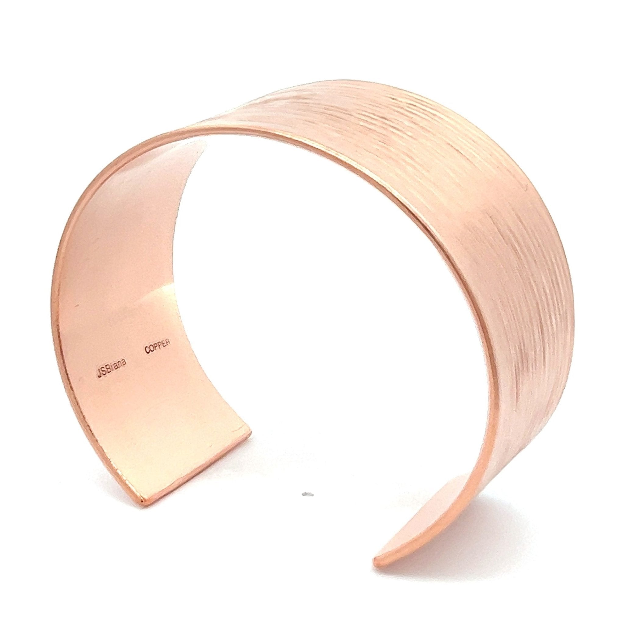 1 Inch Wide Bark Textured Solid Copper Cuff Bracelet for Women - Handmade Boho Jewelry for Everyday Wear & Special Occasions