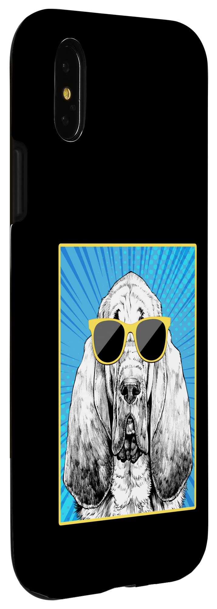 iPhone X/XS Bloodhound Dog Sunglasses Case - Trendy Pop Art Phone Cover for Pet Lovers