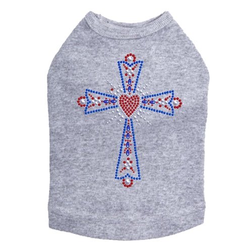 Red White & Blue Rhinestone Studded Tank Top - Patriotic Fashion for 4th of July & Summer Parties