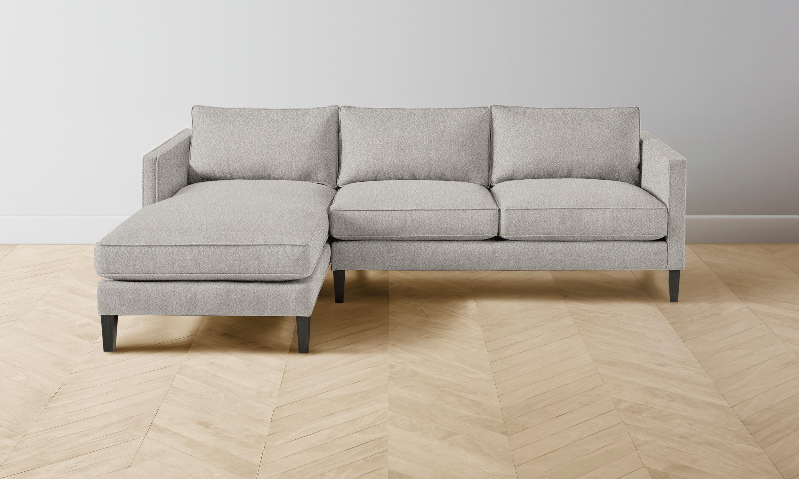 Premium Crosby Sectional Sofa with Italian Bouclé Fabric in Fossil Color - Perfect for Living Room, Lounge & Modern Home Decor
