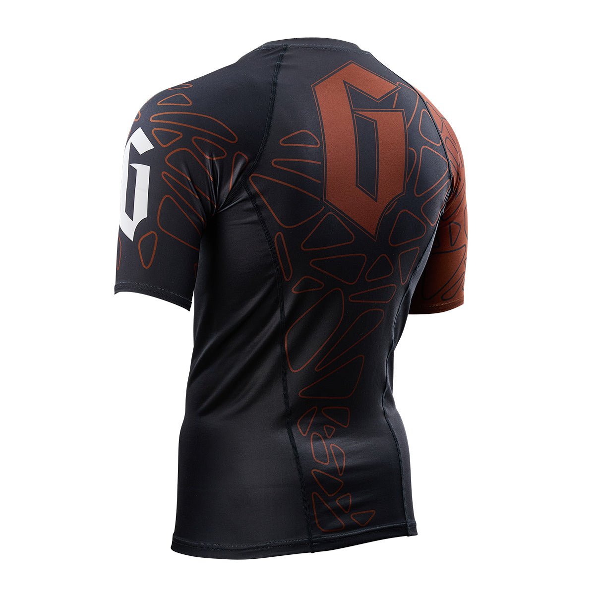 Gameness Men's Short Sleeve Pro Ranked Rash Guard - BJJ MMA Training Shirt for Grappling, Jiu-Jitsu & Combat Sports - Moisture Wicking & UV Protection