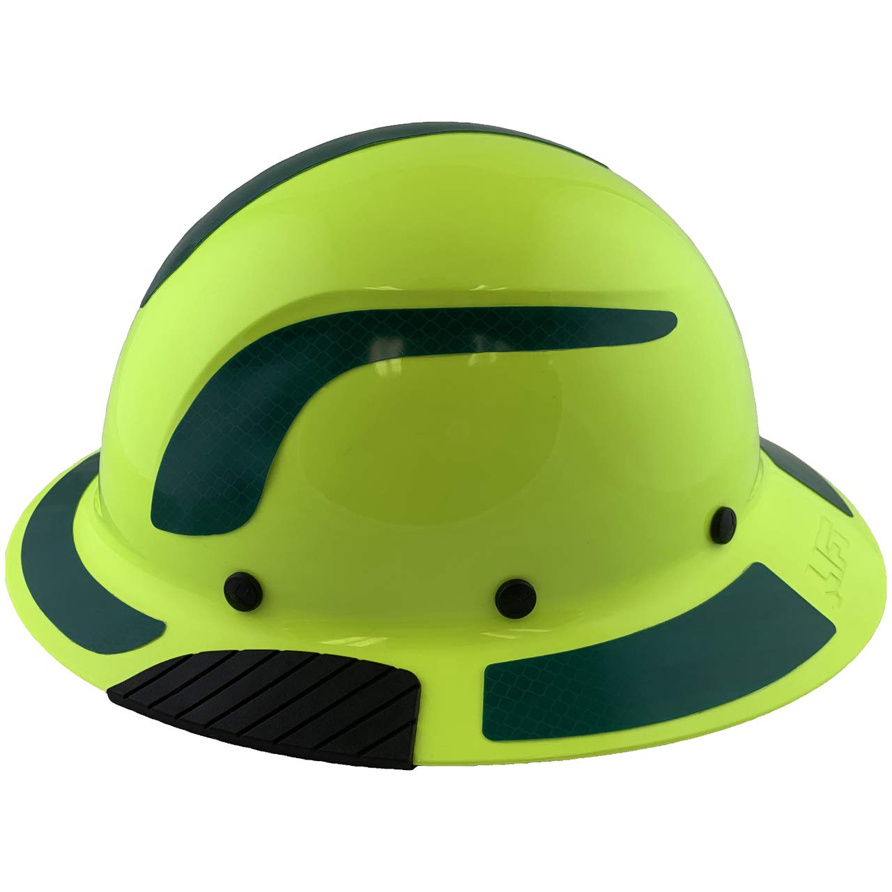 Fiberglass Composite Full Brim Safety Hard Hat - ANSI Certified Hi-Viz Lime Helmet with Reflective Decals & Free Tote Bag - Ideal for Construction, Mining & Industrial Work Safety