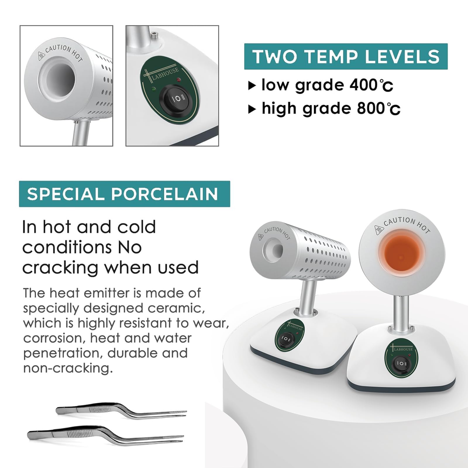 Lab DS-900S Infrared Sterilizer Autoclave - Dual Temperature Settings 400°C & 825°C for Medical Tools (Scalpel, Needles, Inoculating Loops) - 110V 240W - Ideal for Dental Clinics, Tattoo Studios & Lab Equipment Sterilization
