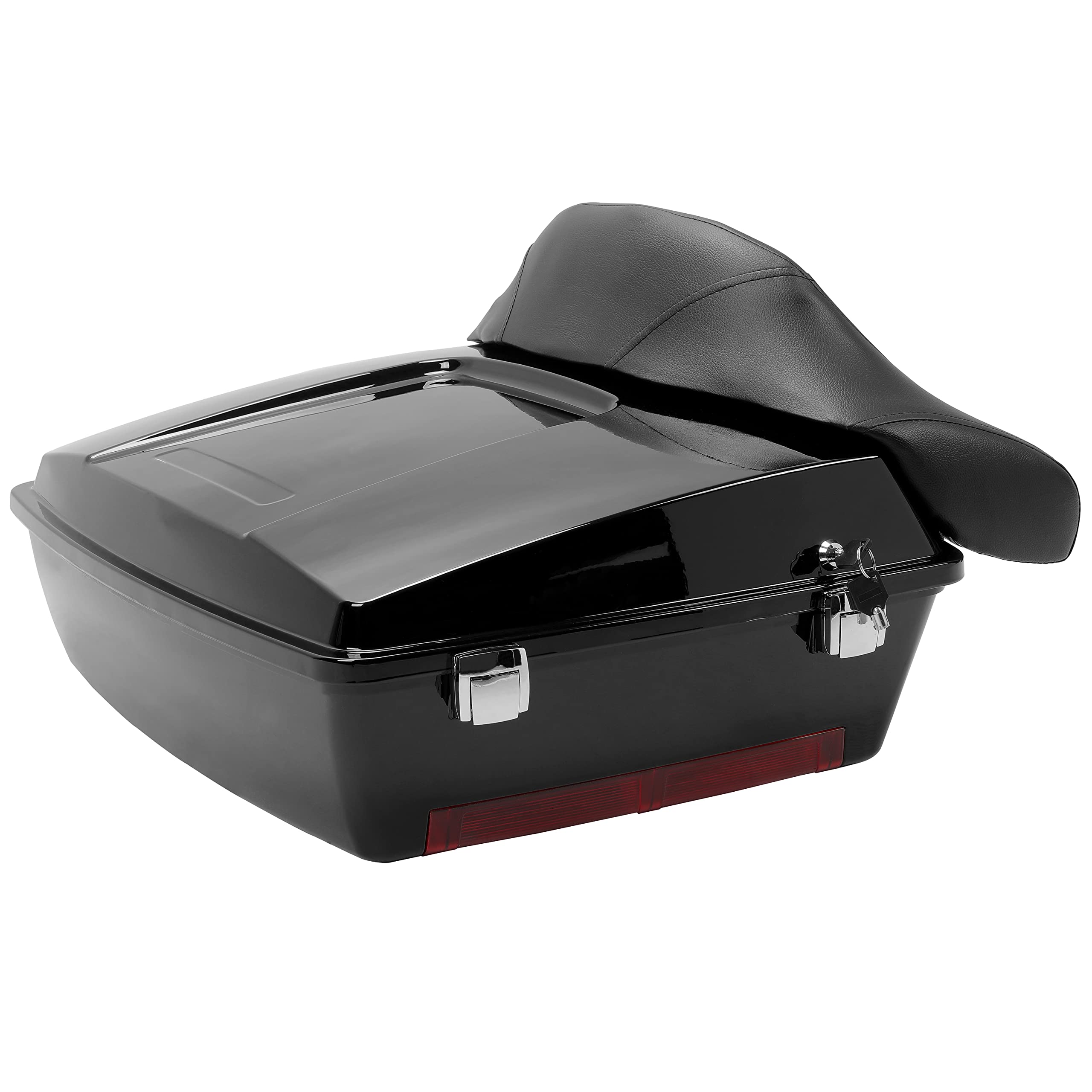 ECOTRIC Chopped Tour Pack Trunk for 1997-2008 Harley Davidson Touring Electra Glide & Road King - Compatible with Backrest & Top Rack | Perfect for Long-Distance Motorcycle Trips & Storage