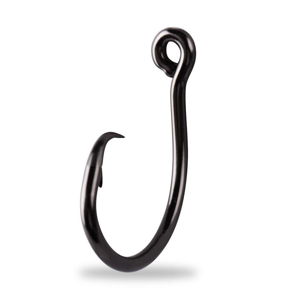 Mustad Demon Perfect Circle Inline 3X Fishing Hooks - Black Nickel Finish for Saltwater & Freshwater Fishing - Ideal for Bass, Trout, and Walleye Angling