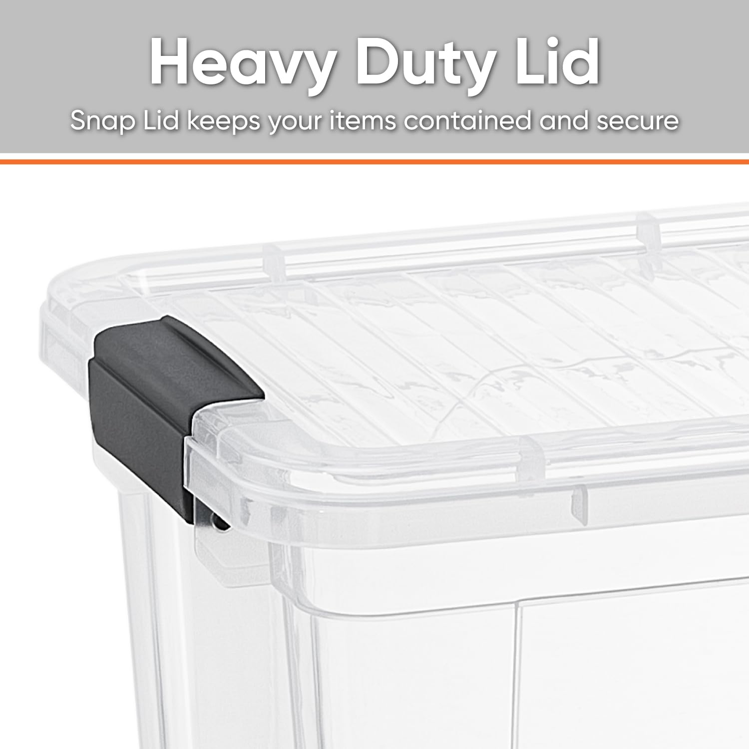 Superio Clear Plastic Storage Bins with Lids - 4 Pack 4.7 Qt BPA Free Stackable Organizing Containers for Home, Kitchen, Dorm & Office - Perfect for Pantry, Closet, Toy and Craft Organization