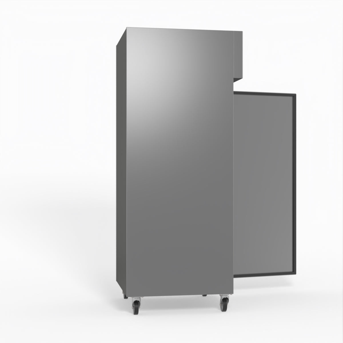 650L Stainless Steel Upright Refrigerator - Commercial Grade Freezer with Glass Door for Restaurants, Grocery Stores & Supermarkets - Energy Efficient Heavy Duty Fridge for Food Storage & Display