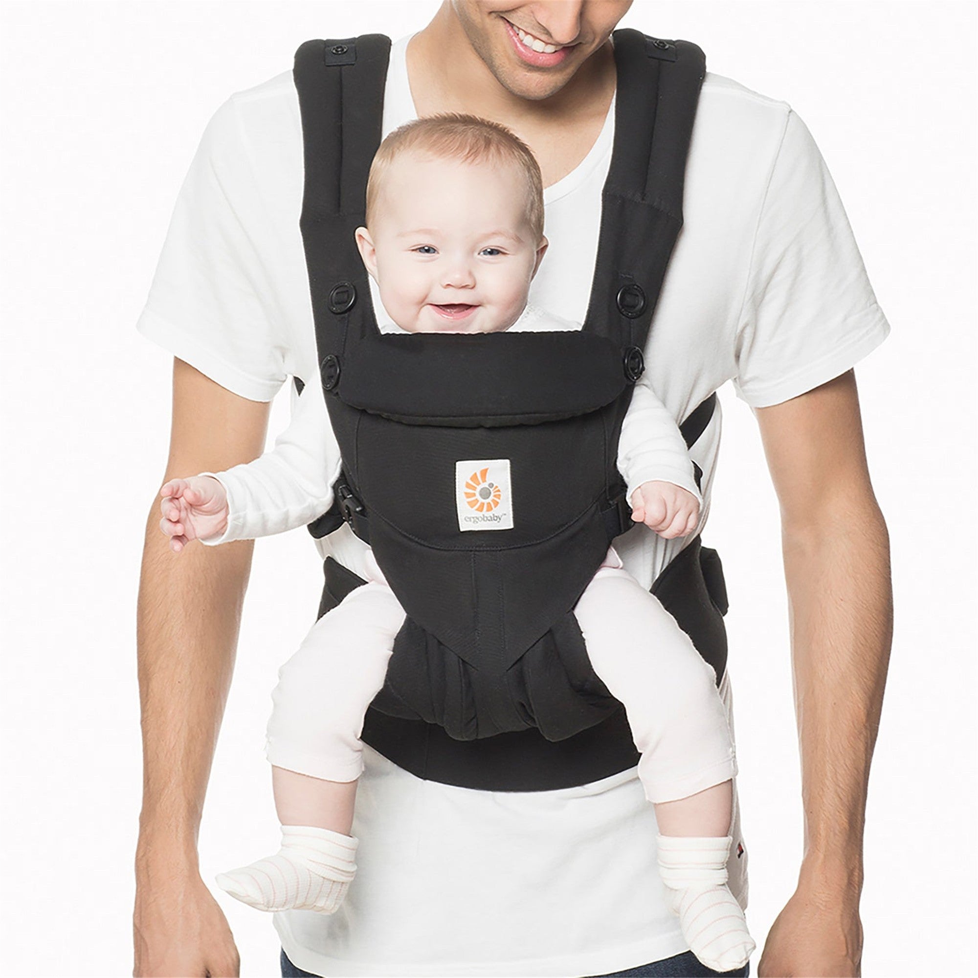 Ergobaby Omni 360 Baby Carrier - Pure Black | Adjustable & Ergonomic Infant Carrier for Newborn to Toddler | Perfect for Hiking, Travel & Hands-Free Parenting