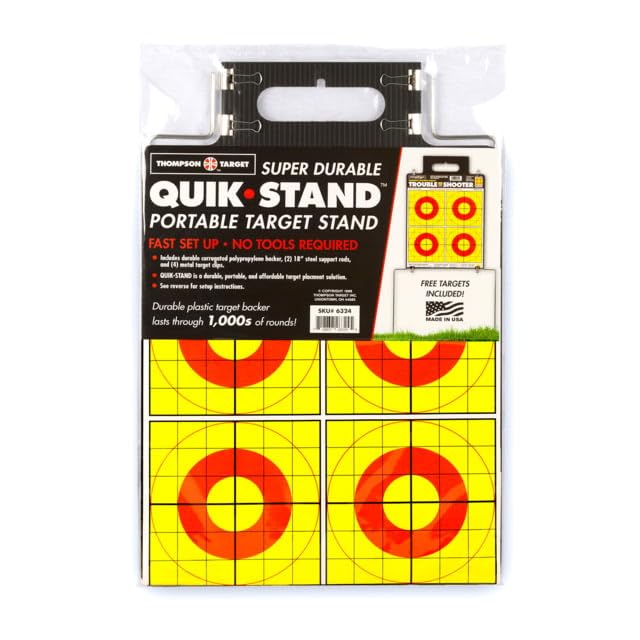 Portable Quick Stand Outdoor Shooting Target Stand with 2 Targets - Durable & Adjustable for Archery, Rifle & Pistol Practice in Backyard, Range & Hunting