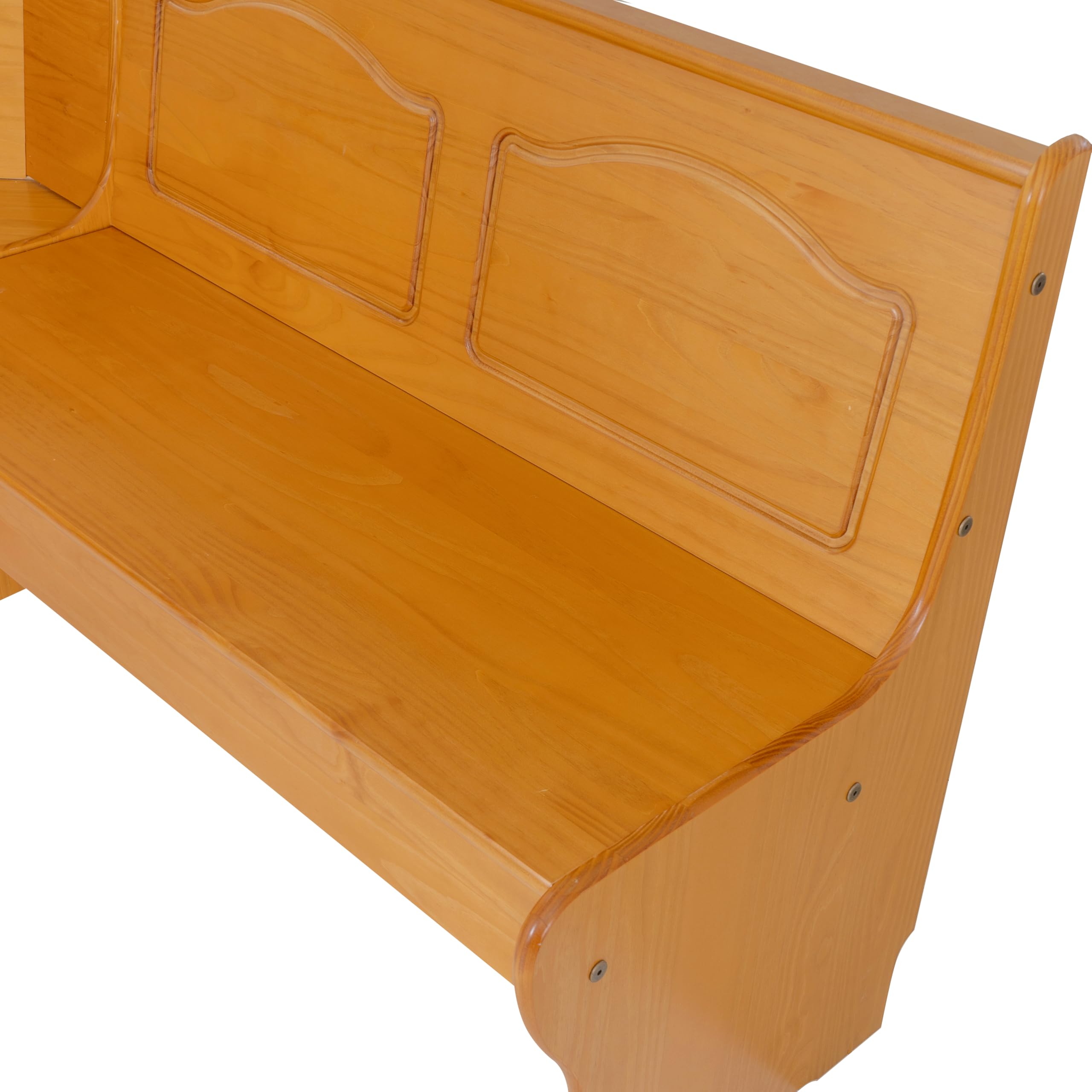 Linon Chelsea Kitchen-Nook Corner Unit in Natural Finish - Space-Saving Dining Set for Small Kitchens & Breakfast Nooks