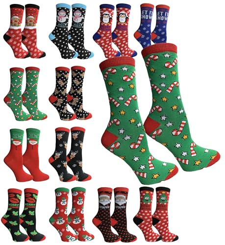 12 Pairs Holiday Print