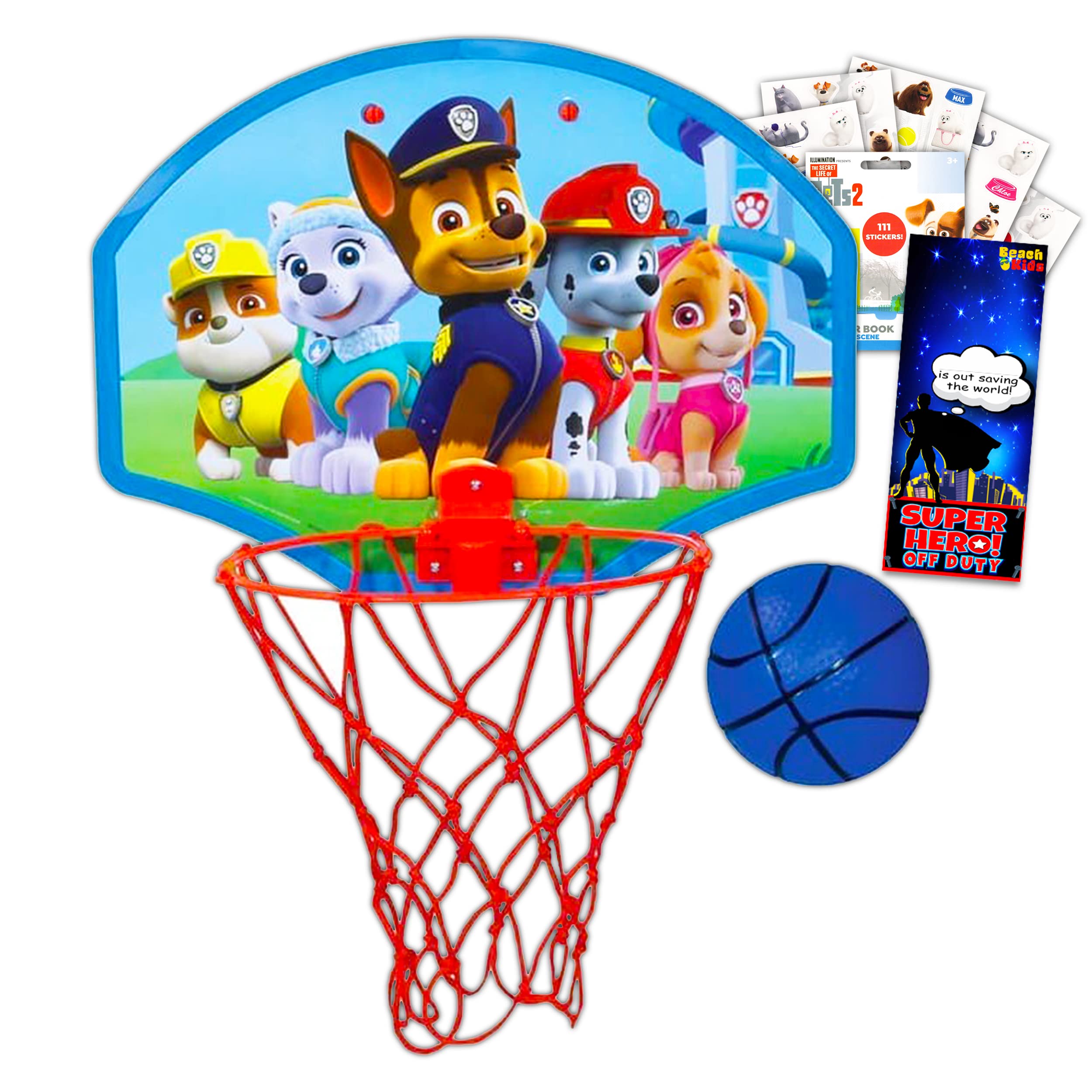 **Paw Patrol Basketball Hoop Set - Indoor Basketball Hoop with Stickers & Accessories | Fun Kids Toys & Games for Playroom, Birthday Gifts & Party Favors**