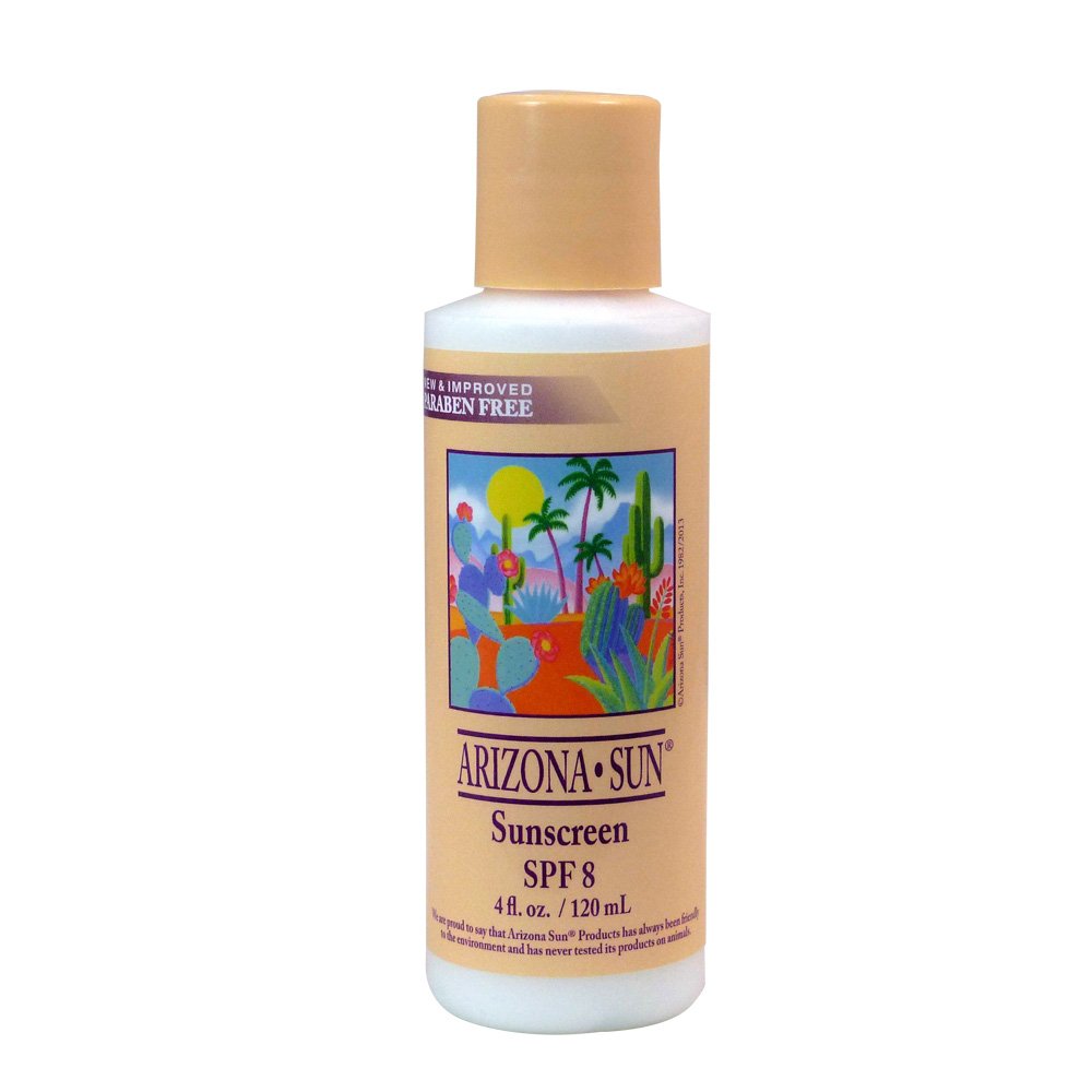 Arizona Sun Sunscreen SPF 8 – 4 oz Oil-Free Sun Protection Lotion for Face & Body – Lightweight Sunblock for Outdoor Activities, Beach, Swimming & Daily Use