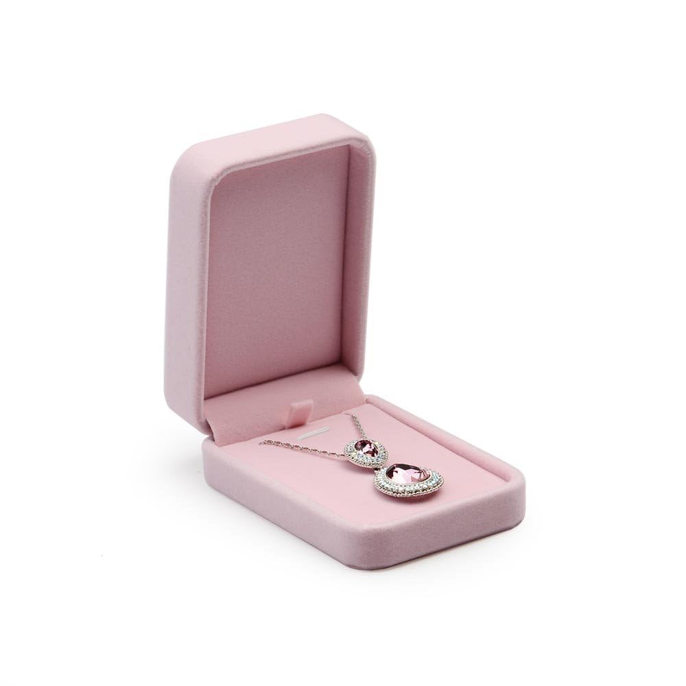Luxury Velvet Jewelry Box for Necklaces & Pendants - Elegant Gift Case for Anniversary, Proposal & Christmas - Perfect for Jewelry Display, Storage & Travel Organizer