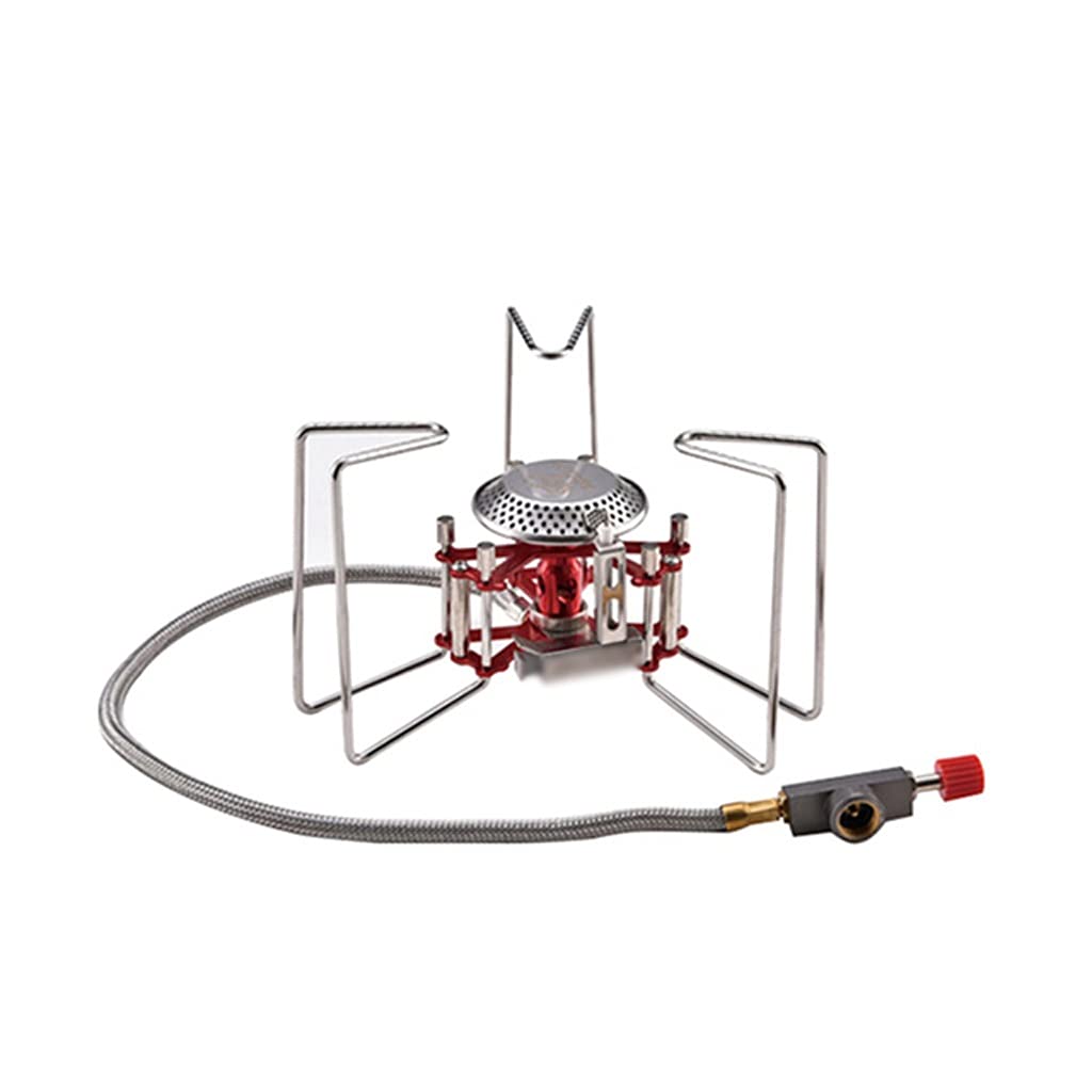 EKDSPW 5800W High Power Windproof Gas Burner - 3 Core Head Camping Stove & Outdoor Cookware for Picnics, Backpacking, RV Trips & Emergency Cooking