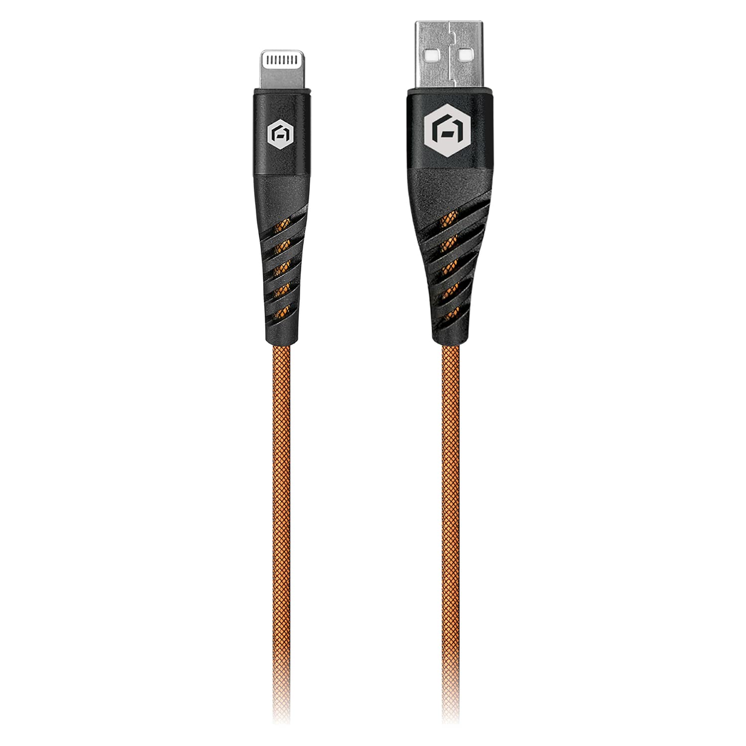 AT-DCL6-BK 6-Foot PET MFi Certified Lightning Cable - Fast Charging & Durable iPhone Charger for Home, Office & Travel