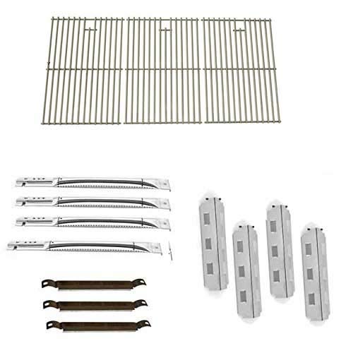 Charbroil BBQ Gas Grill Repair Kit - 4 Stainless Steel Burners, 4 Heat Plates, 3 Crossover Tubes & Grates - Compatible with Models 463460708, 463420507, 463420509, 463460710 - Perfect for Grill Maintenance & Replacement Parts
