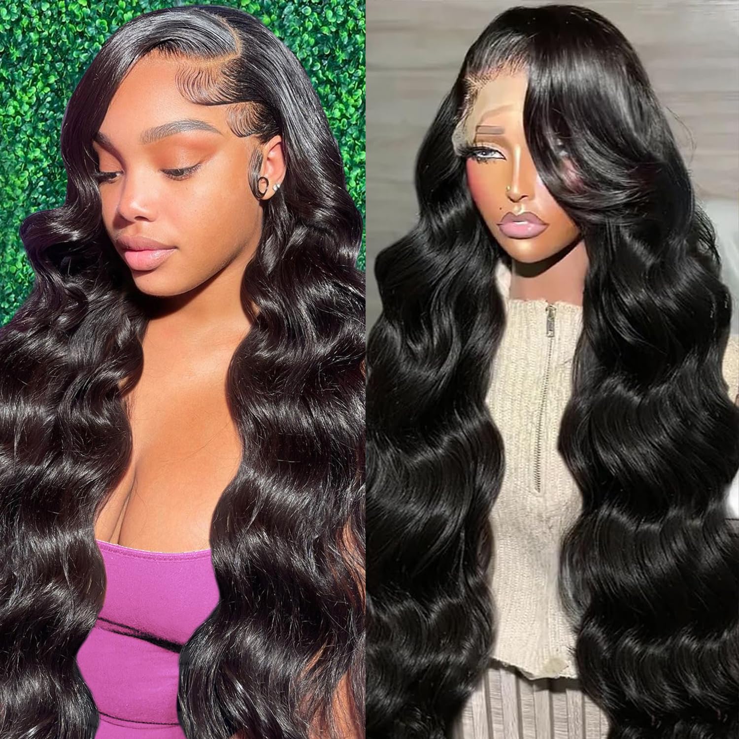 13x4 HD Lace Front Wigs Human Hair - 26 Inch Body Wave Pre Plucked 180 Density Virgin Hair - Perfect for Daily Wear, Cosplay & Special Occasions