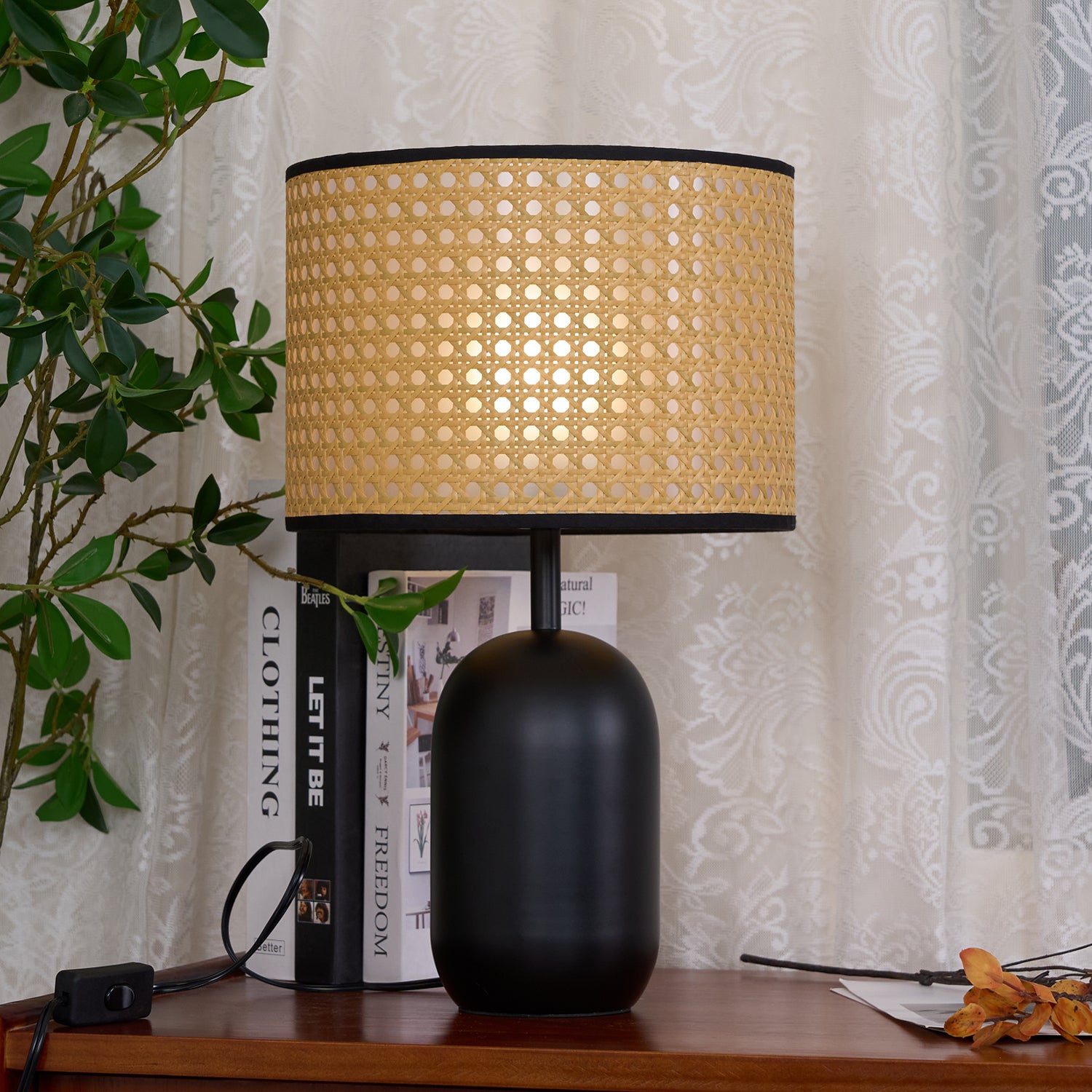 Nico Table Lamp - Modern LED Nightstand Light with USB Port for Bedroom, Living Room & Office - Warm White & Cool White Dimmable Desk Lamp for Reading, Working & Relaxing